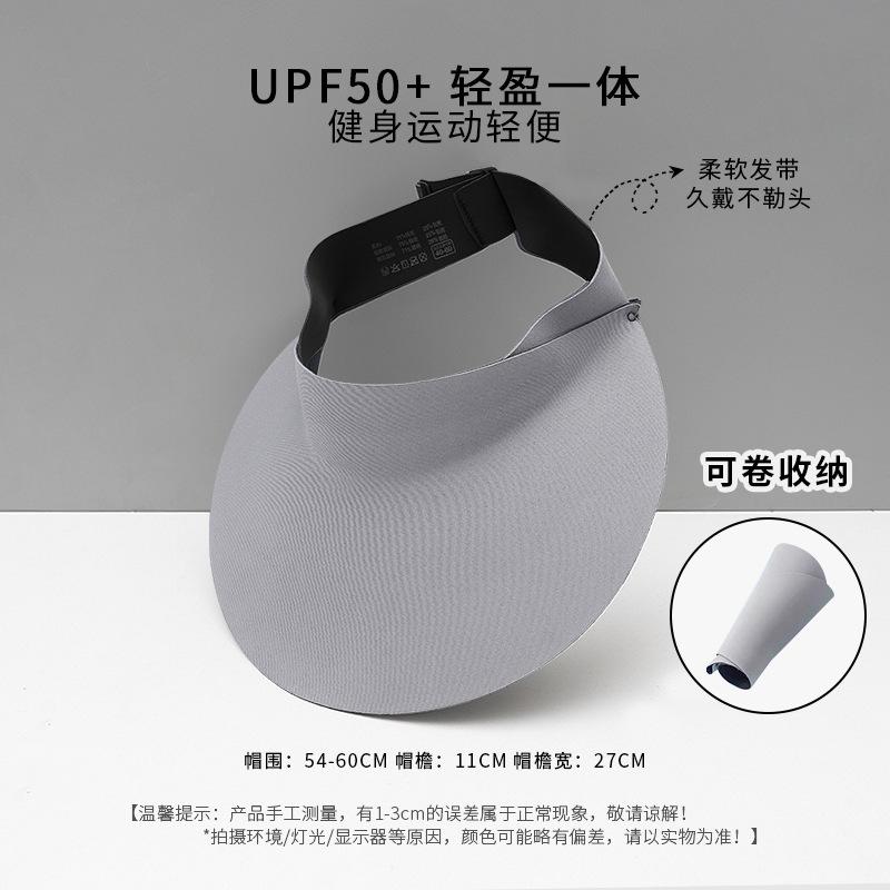 

Traceless integrated empty top sunscreen hat for women s summer outdoor travel UV protection sun hat Foldable sun hat S（54-59cm）