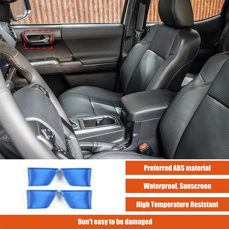 ABS Carbon Fiber For Toyota Tacoma 2024-2025 Central Control Trument Panel Steering Wheel Door Handle Interior Accessories
