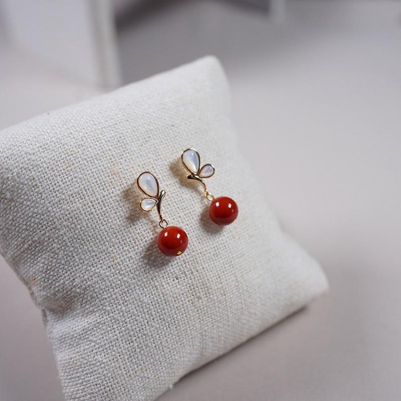 Earrings Light Luxury Retro New Chinese Earrings Niche Design Sense Fashion Versatile Earrings
