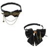 Antique Mechanical Gear Fringed Chain BowTie Steam Punk Costume Accessory Neckwear for Halloween Parties Dressingup