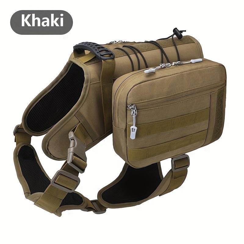 KEMORELA Pet Dog Self Backpack Outdoor Sports Dog Treat Bag Medium Large Dog Detachable Oxford Cloth Cool Handsome Camouflage