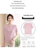 Mom's Summer Chinese Knitted T-shirt: Short Sleeve Ice Silk Top & Two-Piece Set for Middle-Aged Women