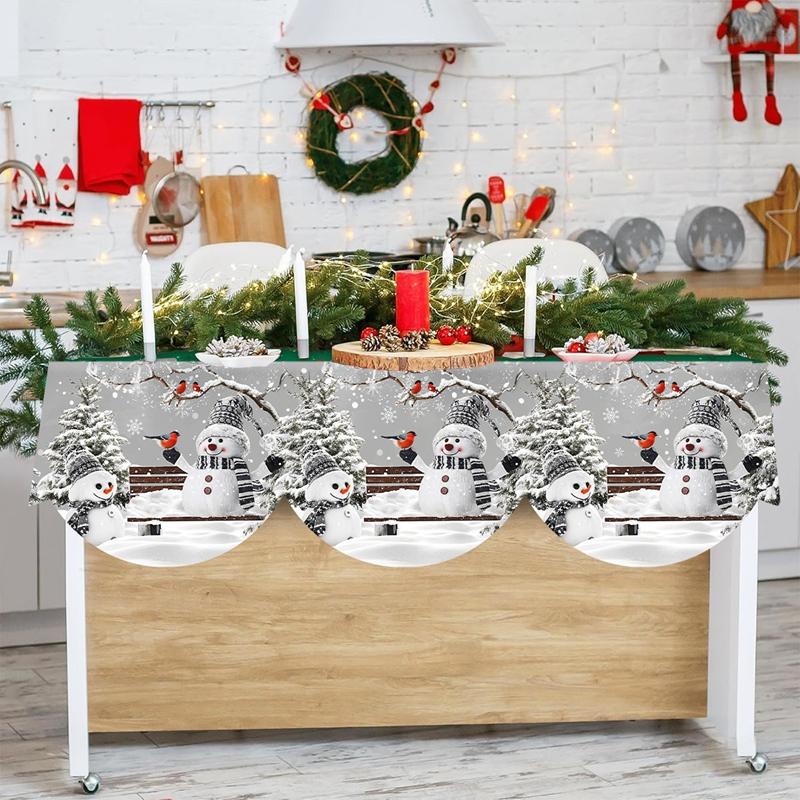 Christmas Mantel Scarf Winter Wonderland Snowman Fireplace Scarf Christmas Decorations for Home 2026 Xmas Navidad Gifts New Year