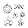 10pcs Antique Silver Color Star Charm Pendants Jewelry Accessories Pentagram Charms For Jewelry Making