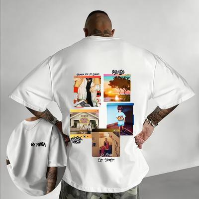 Mora Lo Mismo De Siempre Tour 2025 Album Graphic Men and Women Fashion Hip-hop Summer Print 100% Pure Cotton Short Sleeves