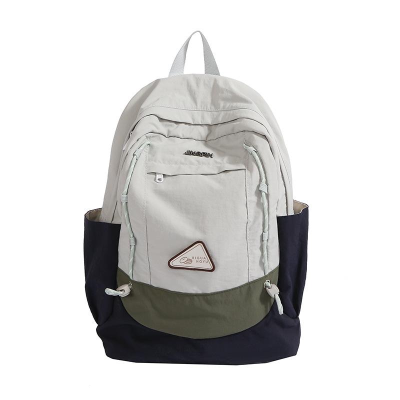 

Школьный рюкзак женский, высокая ценность, ретро-тренд, для старшеклассников, большой вместимости, с широкими плечевыми лямками, легкий рюкзак для учеников начальной школы серый