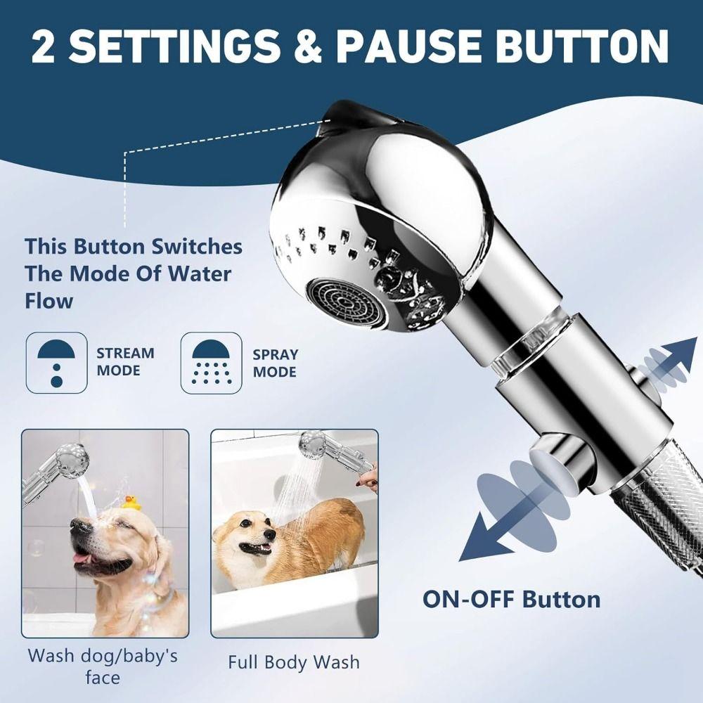 Adjustable Pet Shower Sprayers Soft Washing Bathtub Shower Nozzle  Hairdressing