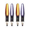 24LED Motorcycle LED Turn Signal Lights White Red Amber Flowing Indicators Front Rear Light Flasher Blinker For Motorcycle