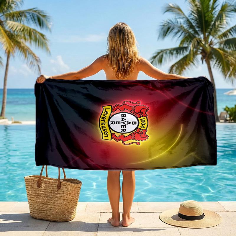 Bayer Leverkusen Football Beach Towel Soft Microfiber Summer Towel Quick Dry Absorbent Towel for Beach Swimming Pool Travel