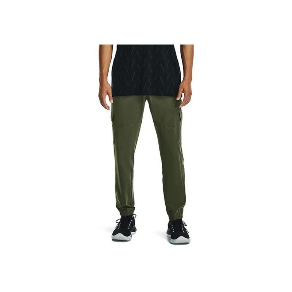 Under Armour Solid Color Stretch Training Knit Pants Men Bottoms Green 1380358-390
