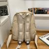 Solid Color Pleated Backpack Men's Lightweight Travel Small Backpack Women's School Bag