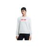 Anta Training Series Solid Color Printed Chinese Character Round Neck Fleece Long Sleeve Sweatshirt Women sweatshirt White 162247713-4