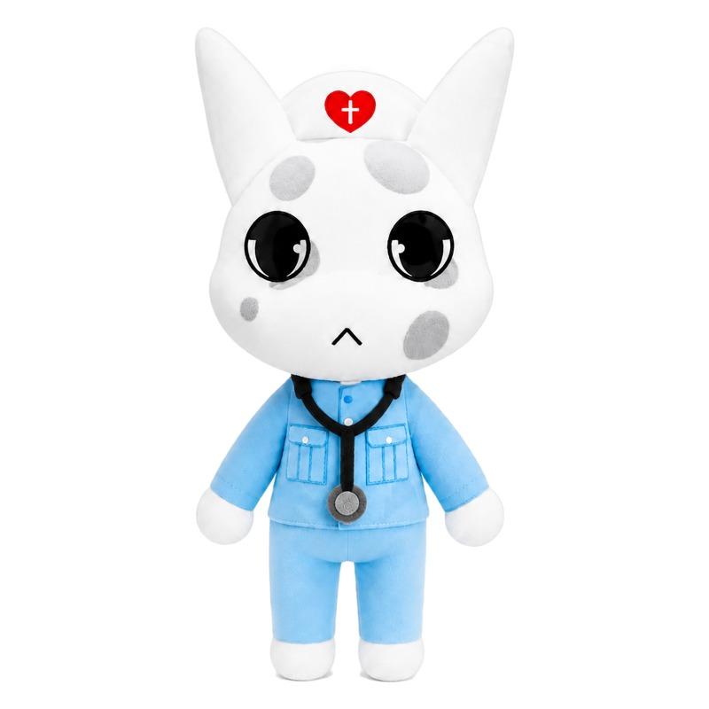 Animal Hospital Plush Toy Cute Doctor Vet Plushie Soft Stuffed Animal Doll Role Play Gift for Kids