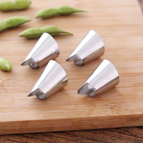 Finger Cots/stainless Steel Nail Covers/edamame Peelers/metal Garlic Peelers (set of 5)