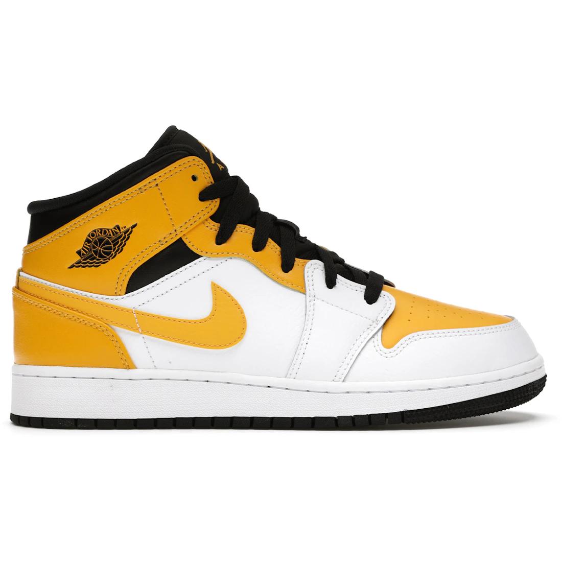 

Новые кроссовки Jordan Air Jordan 1 Mid из синтетической кожи со средней высотой голенища для детей GS 554725-170 36.5