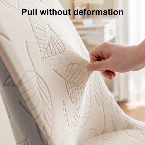 Chair Cover Dustproof Stretchable Soft Fabric Prevent Cat Scratching Elastic Bottom Anti-slip Chair Protective Sleeves for Dinning Chair