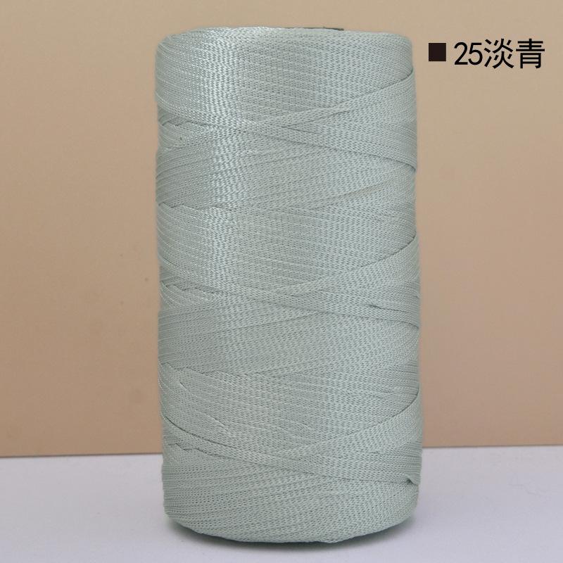 Mercerized Cotton Linen Light Body Ice Silk Flat Belt Wool Hand-Woven Crocheted Diy Hook Bag Hat Seat Cushion Hollow Thread