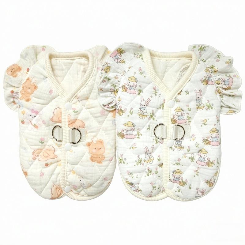 Small dog warm vest for autumn and winter