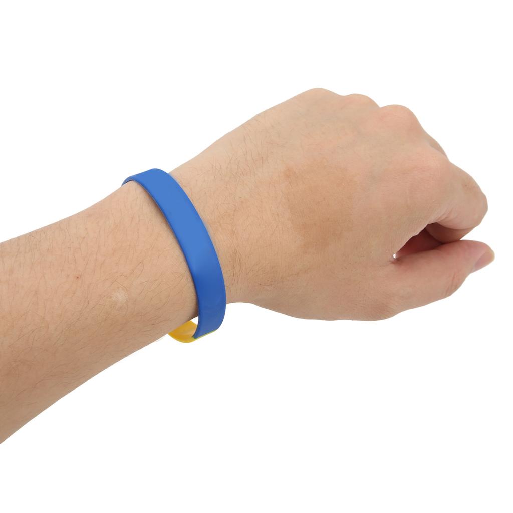 10Pcs Ukrainian Rubber Bracelets Ukraine Wristband for Sports Fan Supporter Men Women