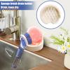 Sponge Holder with Suction Cup Non-Slip Design Quick Dry Silicone Sponge Holder Soap Dish Kitchen Sink Organizer