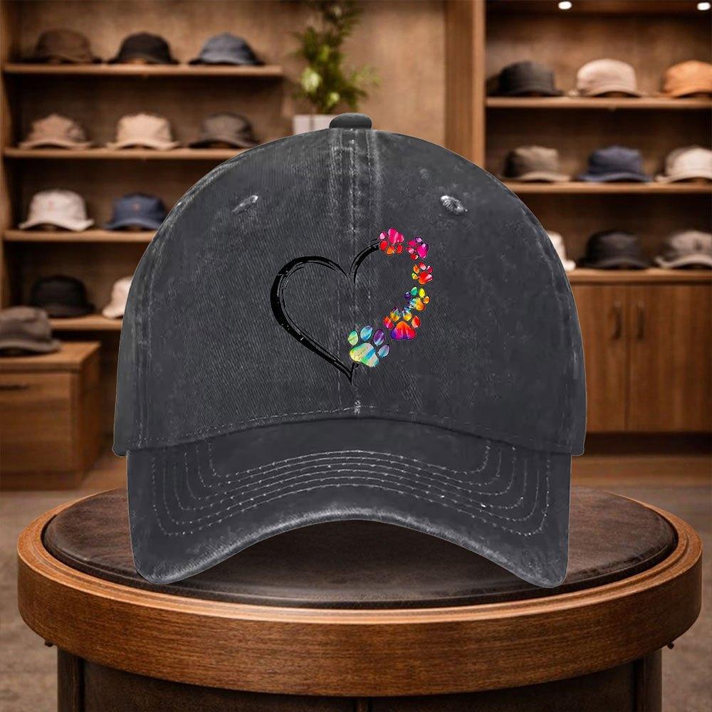 Animal Paw Print Baseball Cap Casual Snapback Hat Fashionable Outdoor Adjustable Cap for All Seasons Ideal for Travel and B