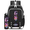 2Pcs/set Cartoon Backpack Large Capacity Bookbag With 750ml Water Bottler Laptop Student Boy Girl School Bag Travel Bag Kid Gift