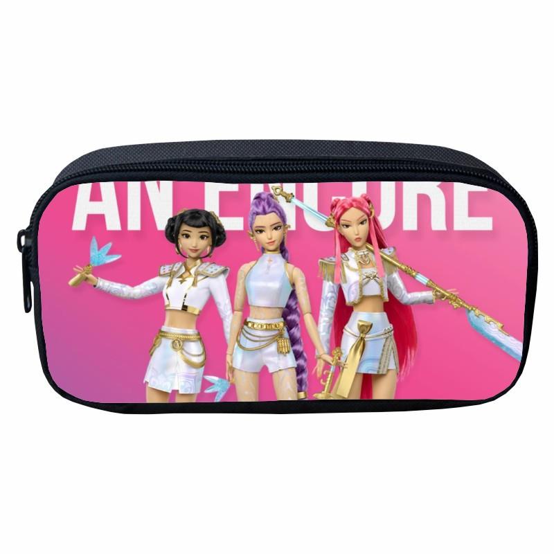 Printed Huntrix Kpop Witch Hunters K-POP Pencil Case, Cartoon Children's Student Storage Stationery Case