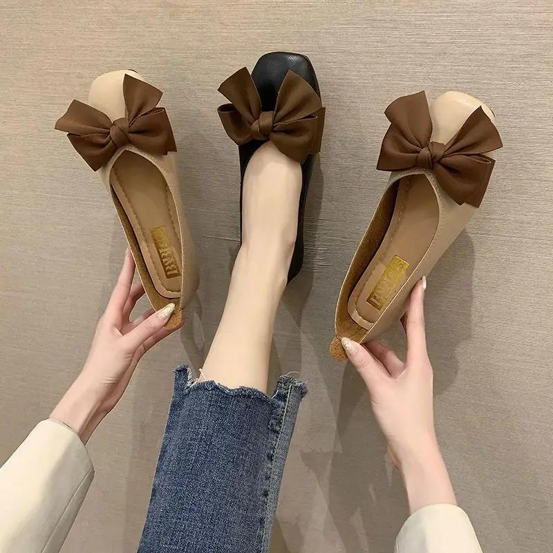 Ladies Footwear Non Slip Casual Low Heel Elegant Women's Flat Shoes Summer 2024 Trend Hot Trendy Offer On Promotion A Sale
