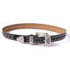 Rhinestones Studded Western Leather Belt Bling Waist Belts for Dresses Pants