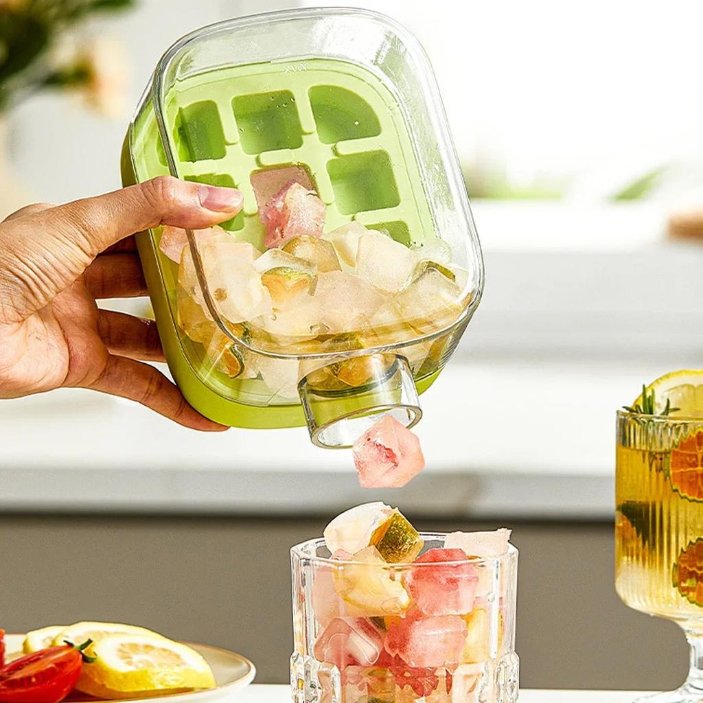Non-Touch Ice Cube Mold Food Straw Cup Kettle Grade Ice Cube Trays for Drinks Easy Demould Ice Maker Outdoor Fitness Drink