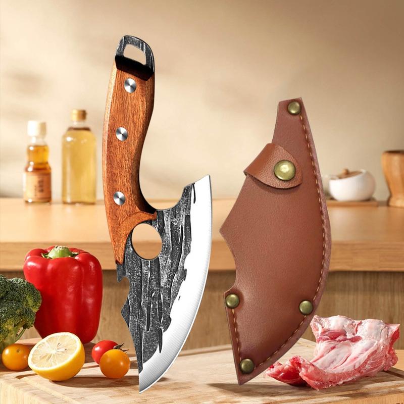 WXCOO Handmade Forged Kitchen Knife Fruit Slicing Utility Knife Specialized for Slaughtering Bone Removal Knife Kitchen Supplies