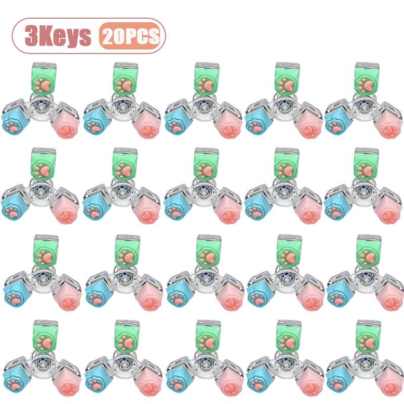 Cat Paw Keycap Keychain Mechanical Keyboard Fidget Spinner Stress Relief Cute Keyring for Office Desk Anxiety Gift
