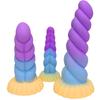 Twist Mini Sex Product Silicone Mixed Color Anal Sex Toys Adult Male and Female Thread Anal Expansion Masturbation Device