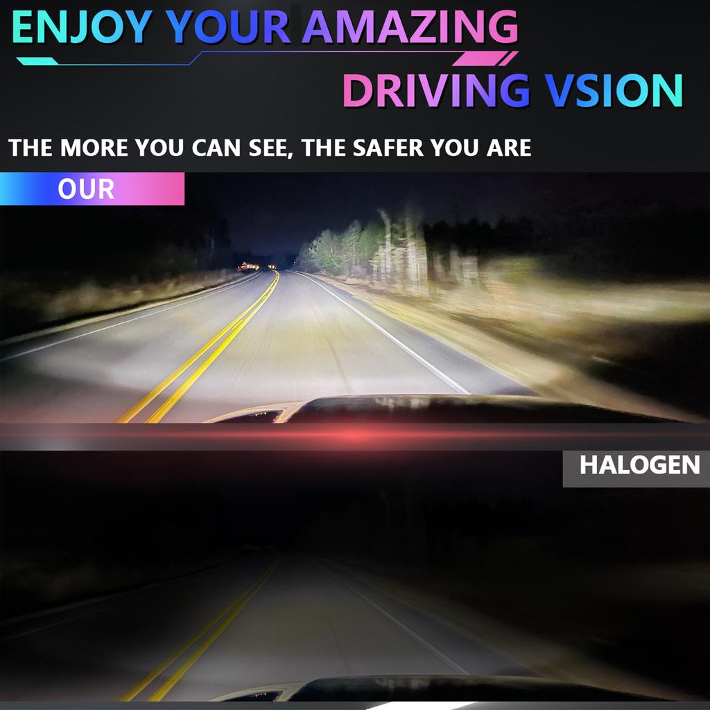 2st 7 tums rund LED-strålkastare skallmönster LED-strålkastare med höglågljus blinkers DRL och