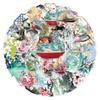 50 Autocolante Transparente Stil Chinezesc: Decor Impermeabil DIY pentru Jurnale & Cana