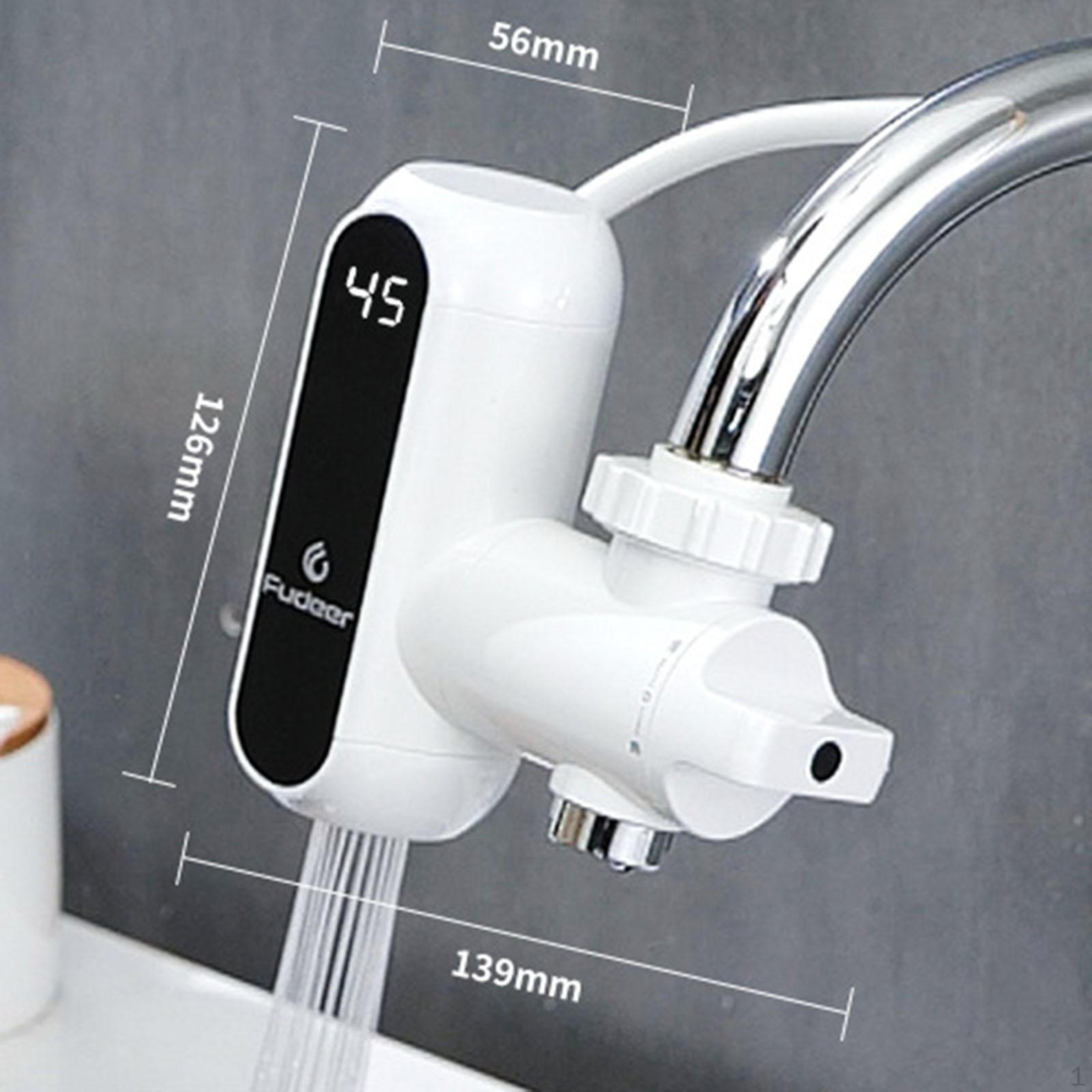 

Проточный нагревательный кран для мгновенного нагрева воды для кофейни, ванной комнаты, автофургона, серебристый white