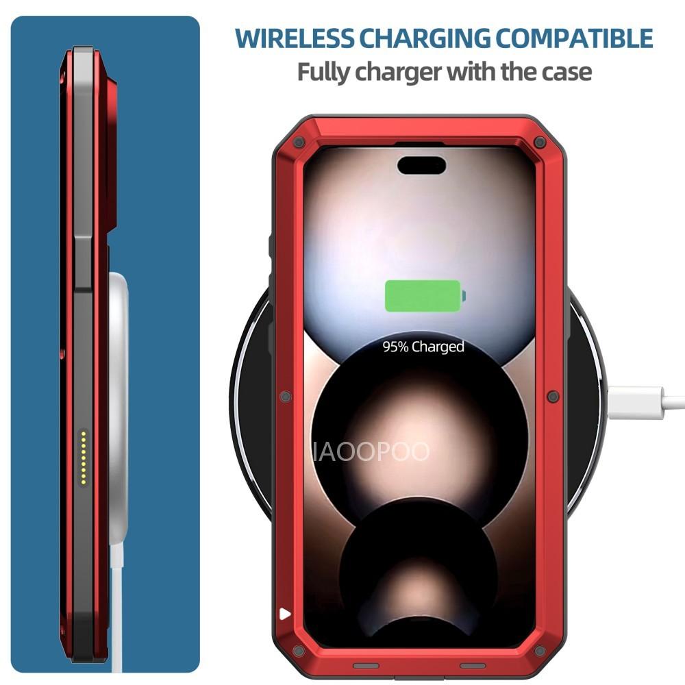 Coque de téléphone en métal aluminium silicone antichoc de qualité militaire pour iPhone 17 Air Promax 16E 15 14 13 12 11 Pro Max Plus SE Housse de protection