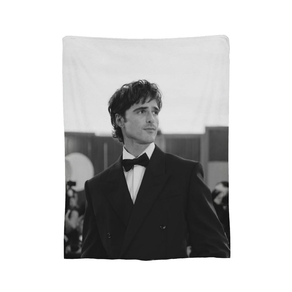 Coperte Jacob Elordi e Margot Robbie Stampa Flanella Traspirante Calda Coperta da Lancio per Casa Divano Biancheria da Letto Coperte