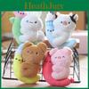 Cute Moon Pig Plush Keychain Ultra-soft Short Plush Stuffed Toy