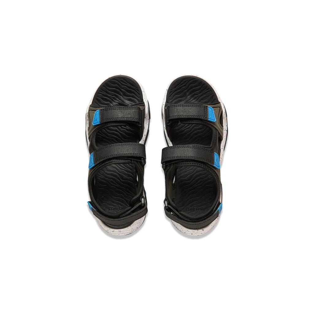 Li Ning Kids Sports Lifestyle Series Koko Simple Casual Sandals Kids Sandals Black Green YKUU022-5