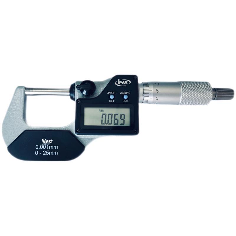 IP65 Waterproof Digital Micrometer 0-100mm, 0.001mm Accuracy