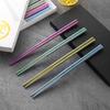 5 Pairs Pure Titanium Chopsticks Set With Gift Case Reusable Non-slip Chopsticks Korean Food Sushi Sticks Chopsticks Home Party