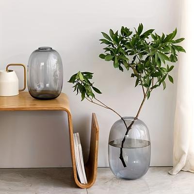 Minimalist Elegant Glass Vase - Perfect for Living Room Decor & Hydroponic Arrangements for Fresh Flowers