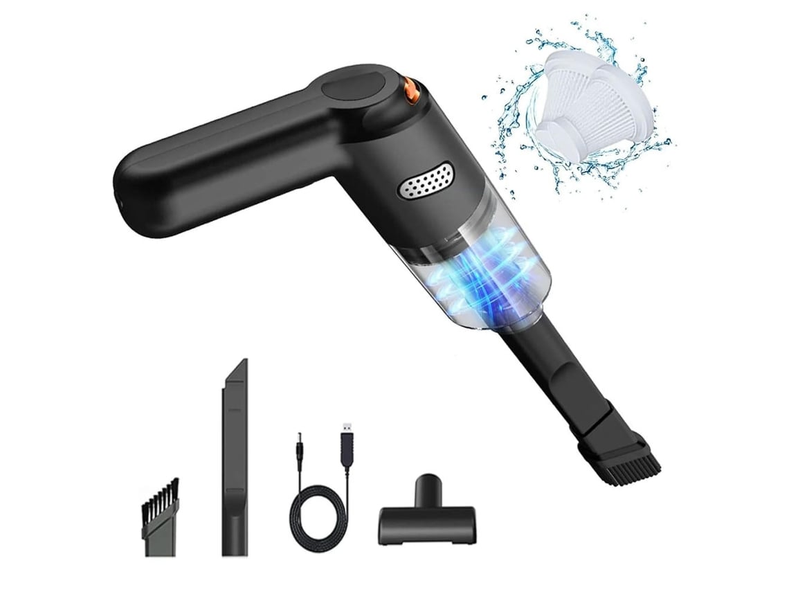 Cordless Handheld Car Vacuum, 10000Pa Wet & Dry Strong Suction – Black