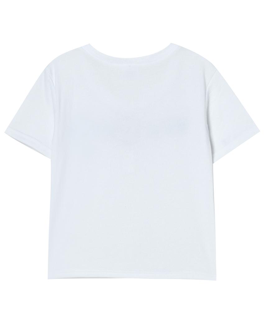 Seie 90S Star Applique Button T-Shirt White