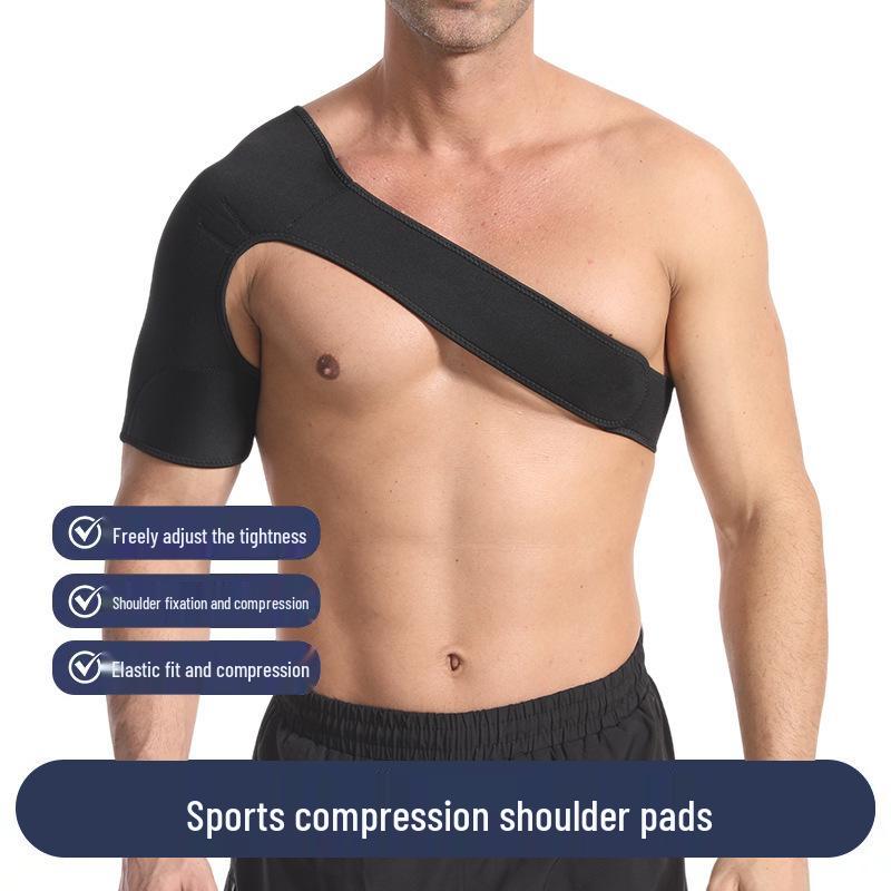 

Adjustable Sports Shoulder Protector Pad - Prevents Dislocation & Strain for Basketball & Badminton M (Single) - Recommended for 50-70 kg