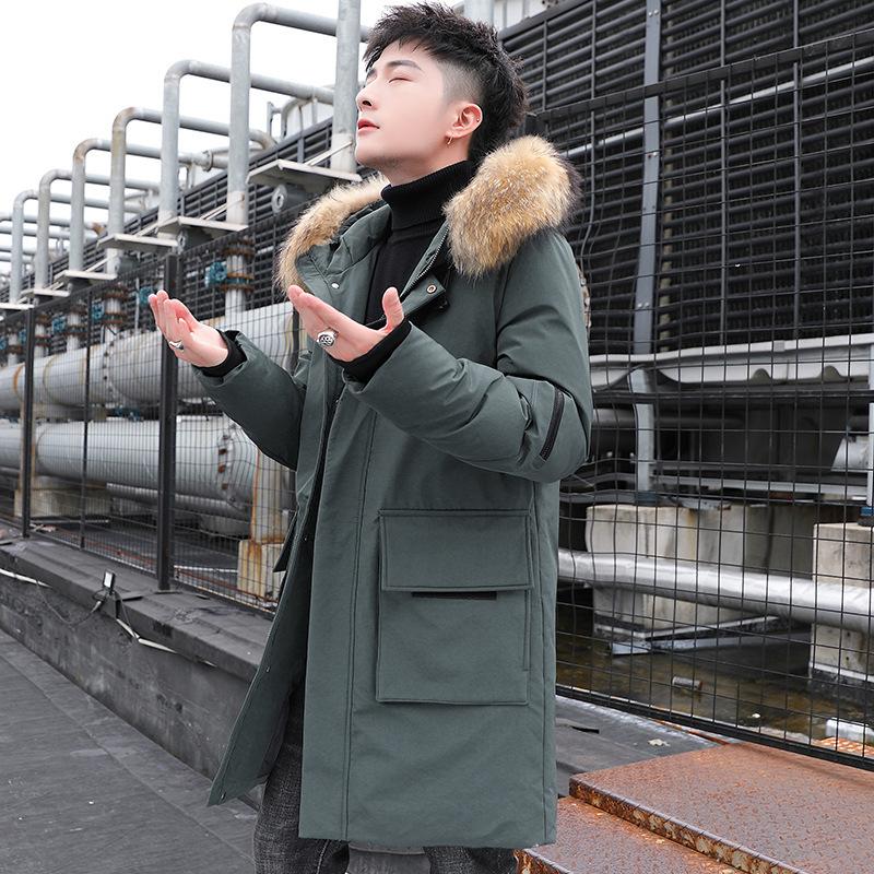 Baumwollmantel Herren Mittellange Winter Verdickte Daunenjacke Im Koreanischen Stil Trendy Wintermantel Mit Baumwollpolsterung Für Jugendliche