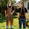 Knee Length Work Apron Kitchen Cooking Apron with Pocket Waterproof Oil Resistant Chef Apron