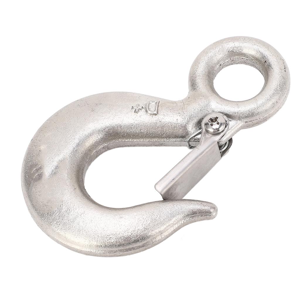 1T Lifting Hook 304 Stainless Steel Heavy Duty Hook for Industrial Hoisting Port Transportation