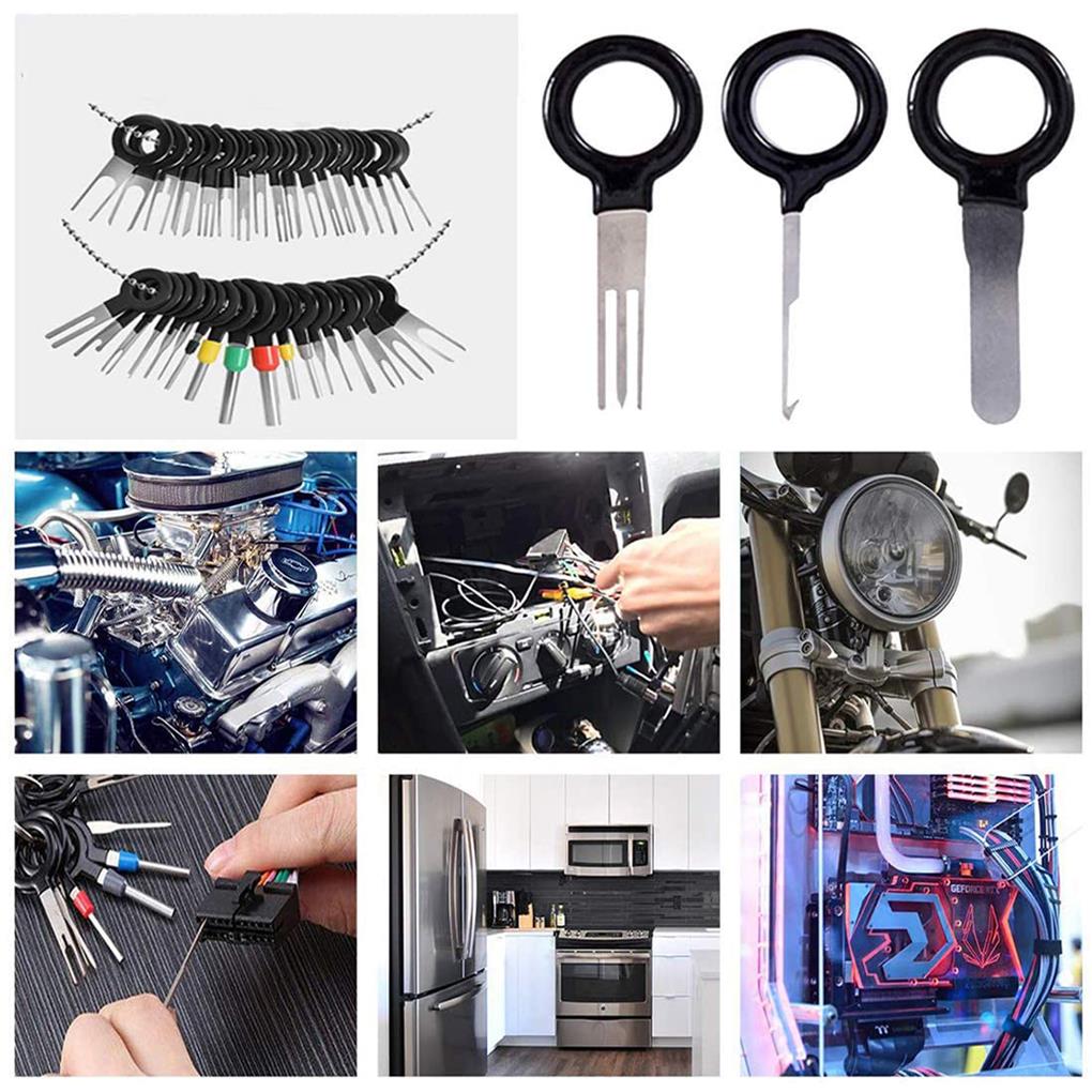 18 Pieces Car Terminal Ejector Removal Repair Tools Wiring Crimp Connector Stainless Steel Release Pullers